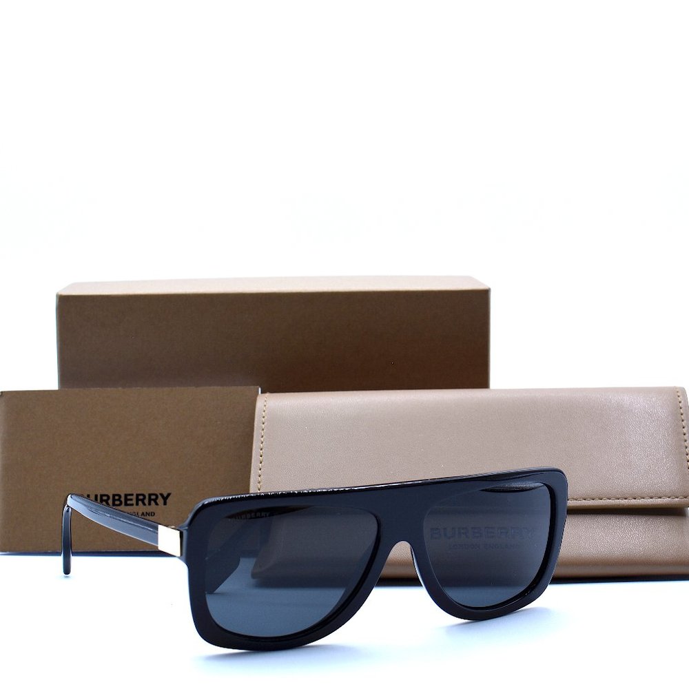 NEW BURBERRY BE4362 3001/87 BLACK GREY LENS AUTHENTIC SUNGLASSES - Picture 6 of 13